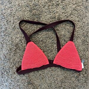 Aerie beaded Triangle Bikini Top